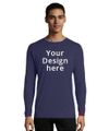 Blue Customized Full Sleeve Men’s Cotton T-Shirt