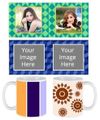 Abstract Design Customized White Mug