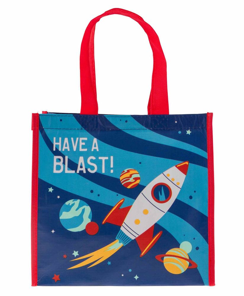 Stephen Joseph Recycled Gift Bag Space Medium - Blue
