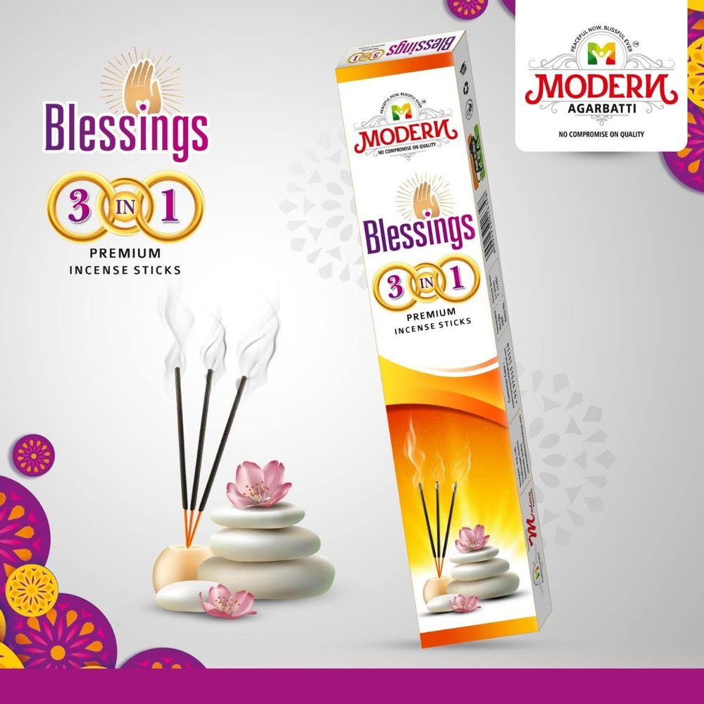 BLESSING 3 IN 1 INCENSE STICK (MODERN AGARPATTI) DAZON