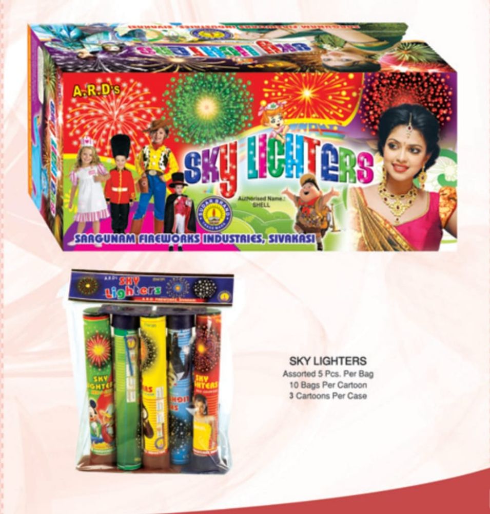 Sky Lighters 9" -1 1/2" (5 Pcs Per Box) Sky Lighters 9" -1 1/2" (5 Pcs Per Box)