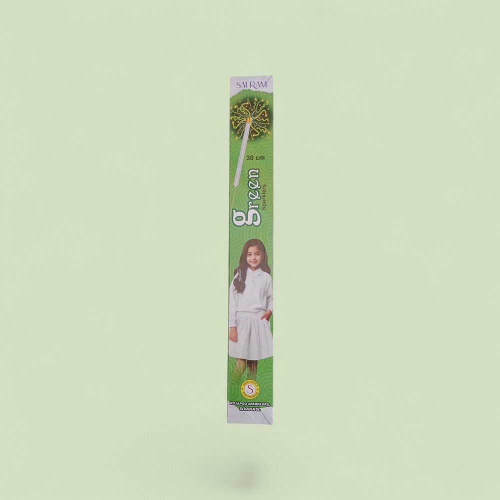 1.235 30 cm GREEN SPARKLERS