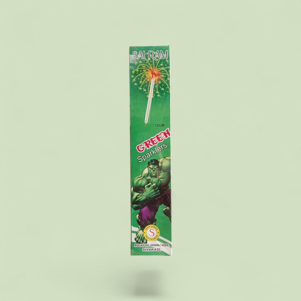 1.227 12 cm GREEN SPARKLERS