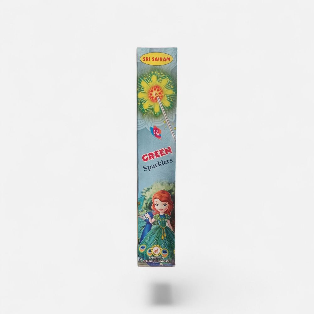 1.223 10 cm GREEN SPARKLERS