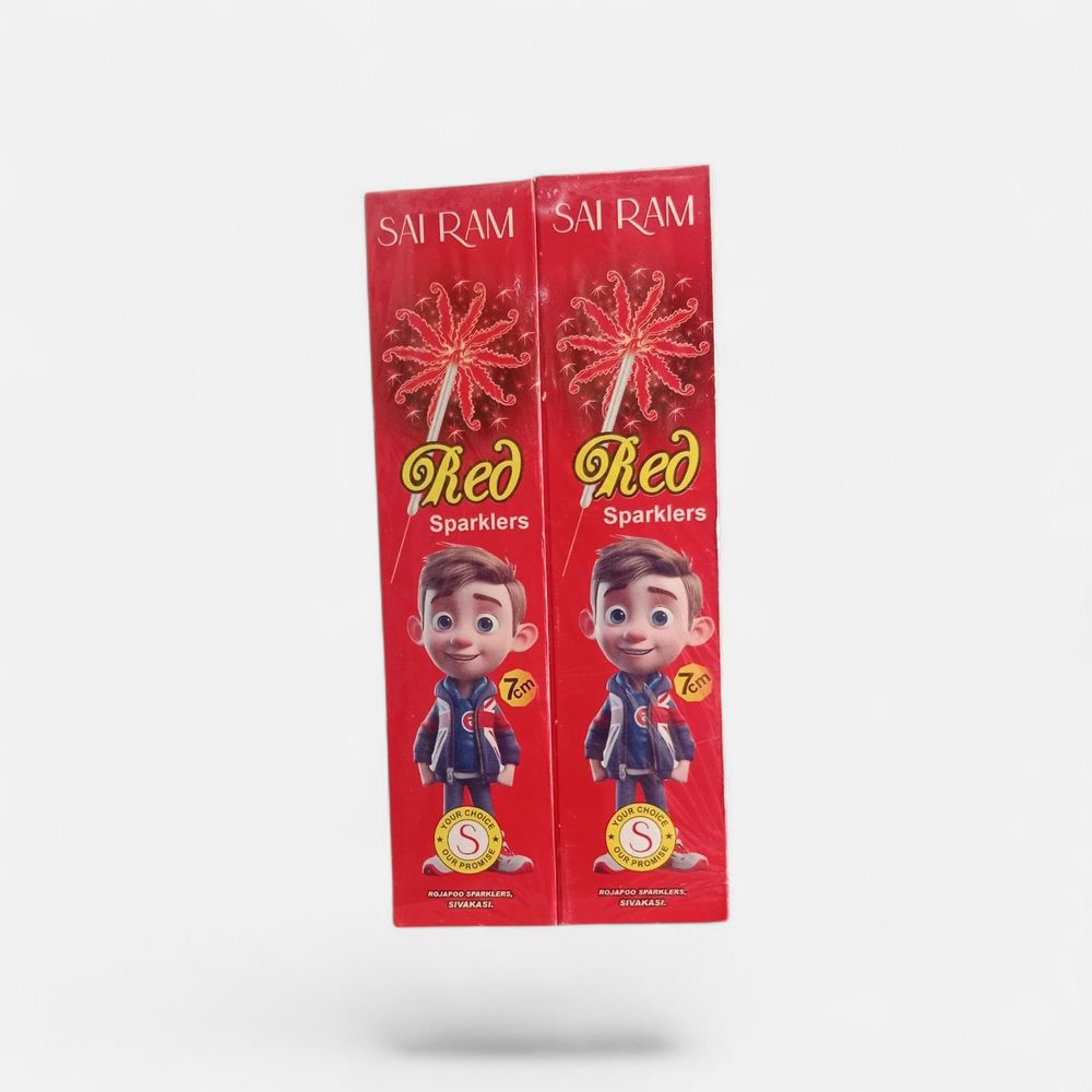 1.220 7 cm RED SPARKLERS
