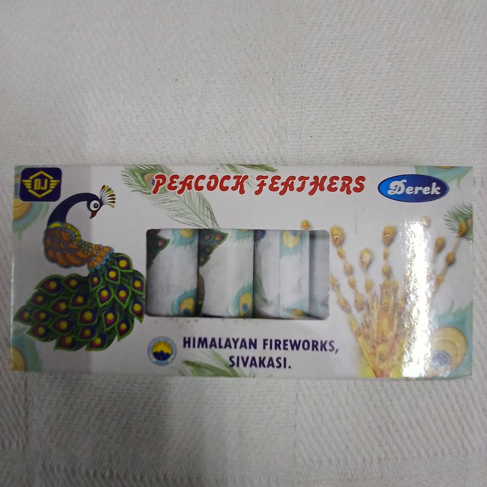 PEACOCK FEATHER FOUNTAIN (5 PCS)