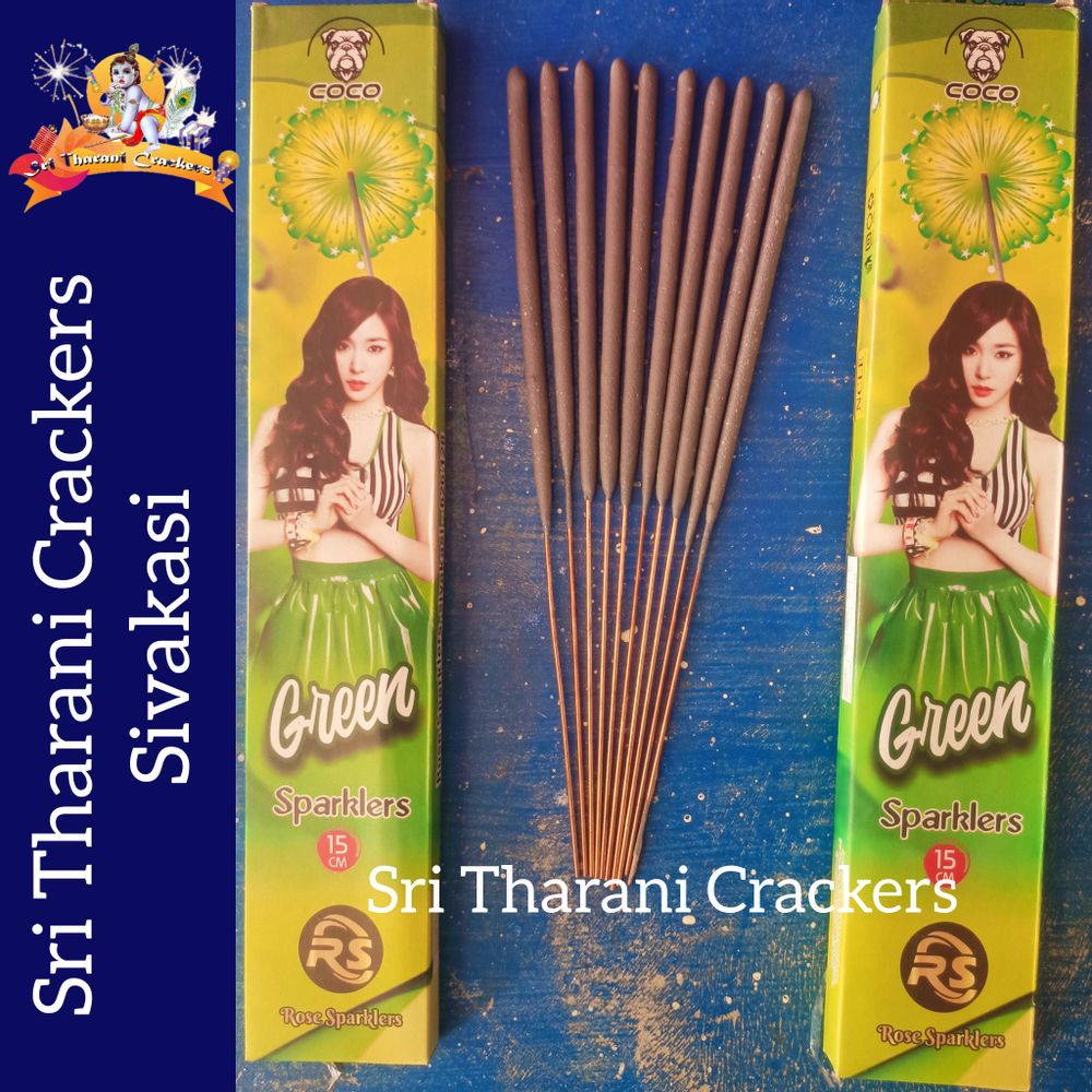 15 cm Green Sparkler (10 PCS - 1Box)