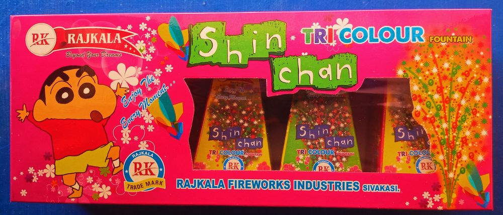 Shin Chan Tri Colour Fountain (3 PCS - 1 Box)
