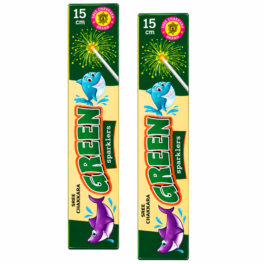 15 Cm Green Sparklers