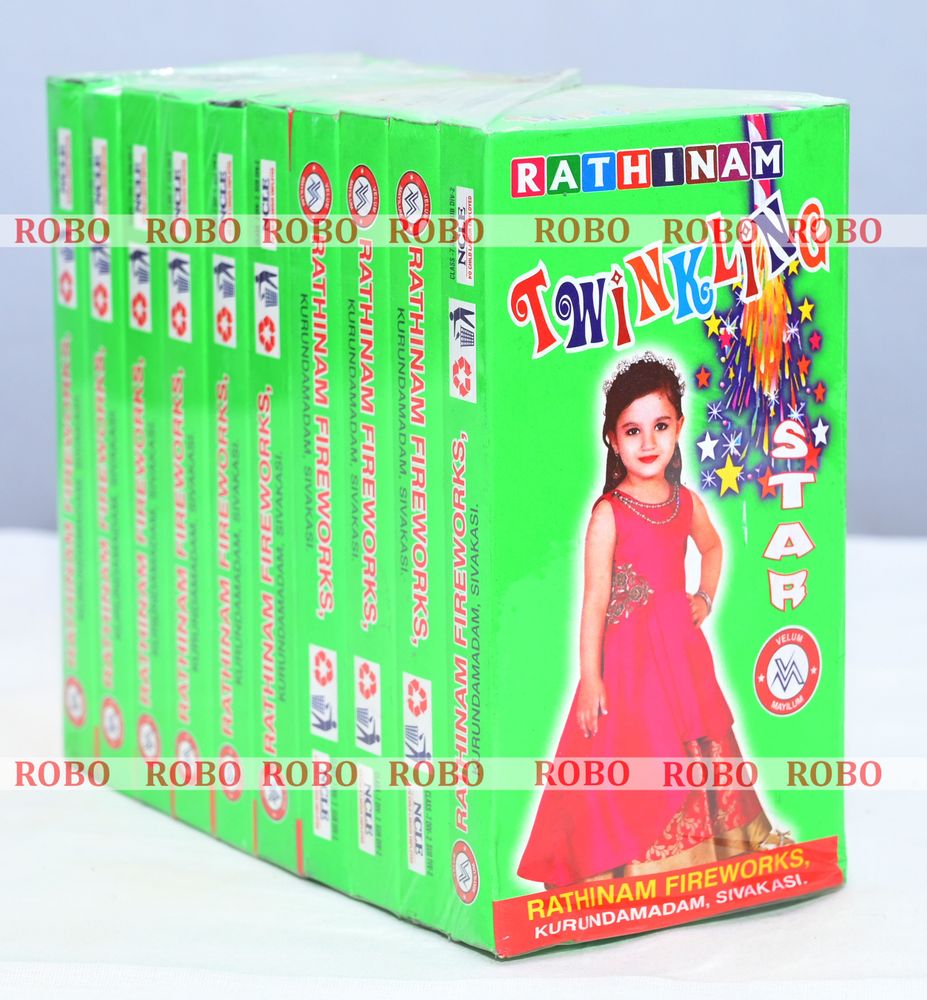 1 1/2" Twinkling Star (10 pcs/Box) (Rate per box 17.15 Rs, 420 Box per case)