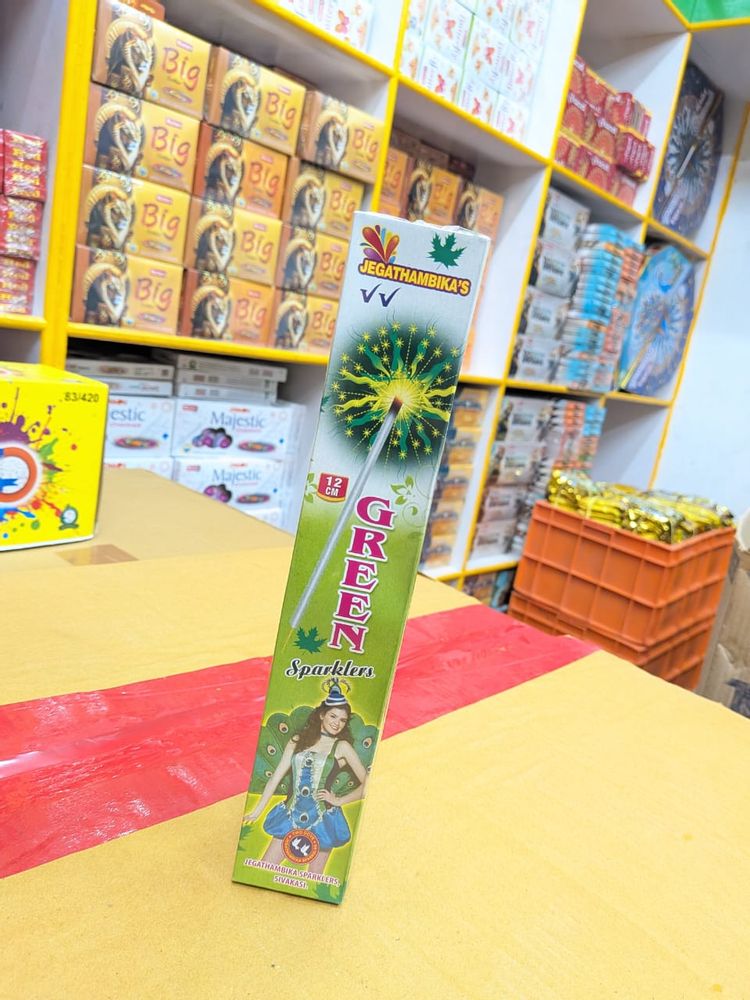 12 cm Green Sparklers