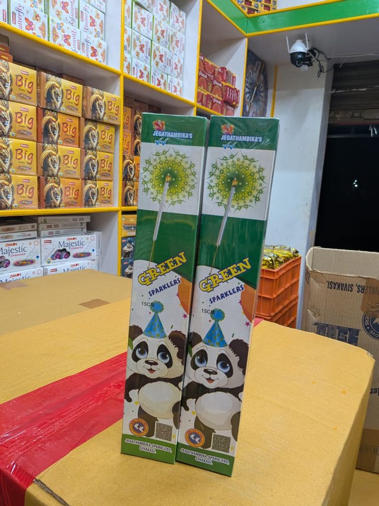 10 cm Green Sparklers