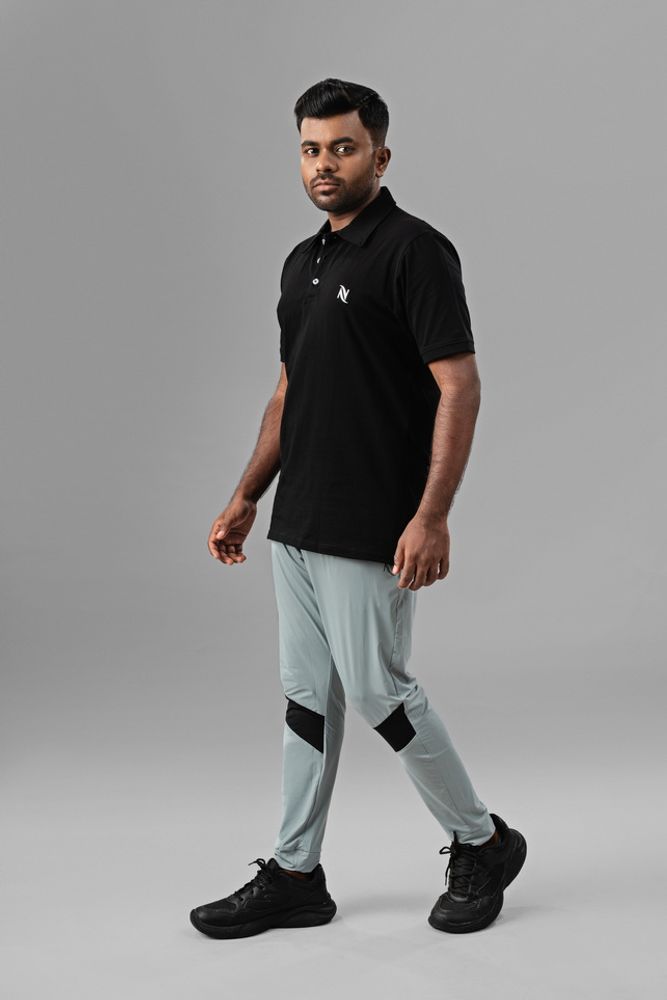 iygra polo t-shirt- Black
