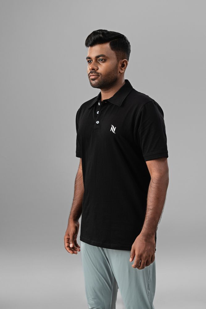 iygra polo t-shirt- Black