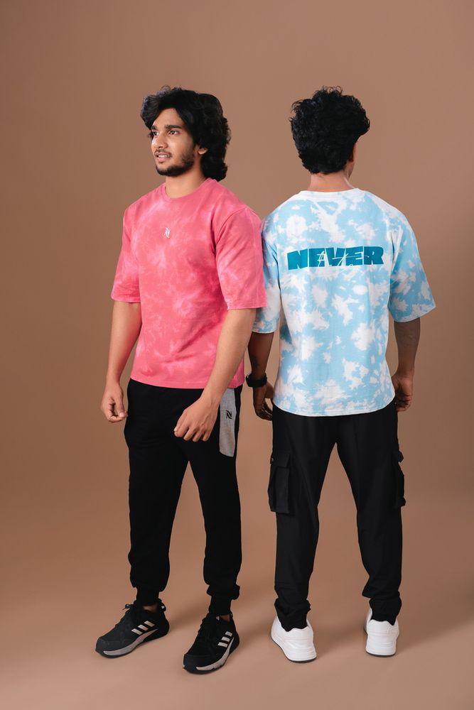 Pink Acid Wash Oversized T-Shirt