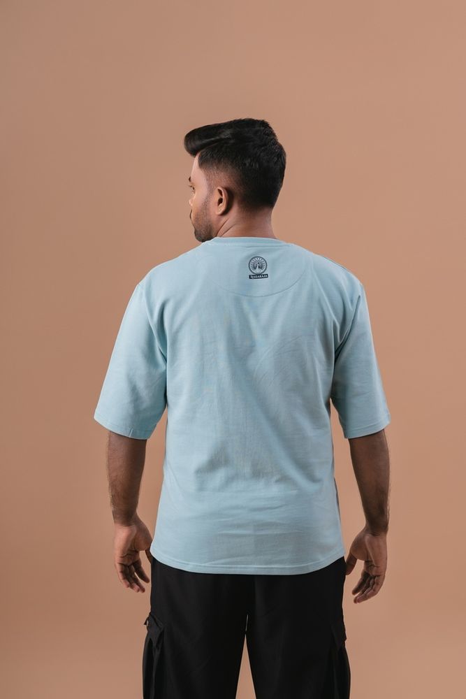 Green Cotton Solid Black Over Sized T-Shirt