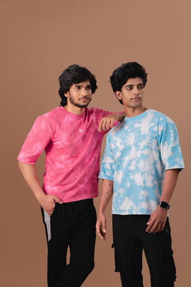 Pink Acid Wash Oversized T-Shirt
