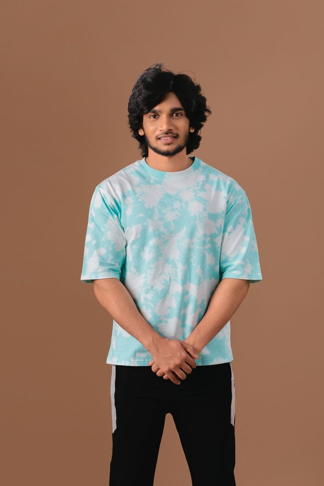 Green Acid Wash Oversized T-Shirt