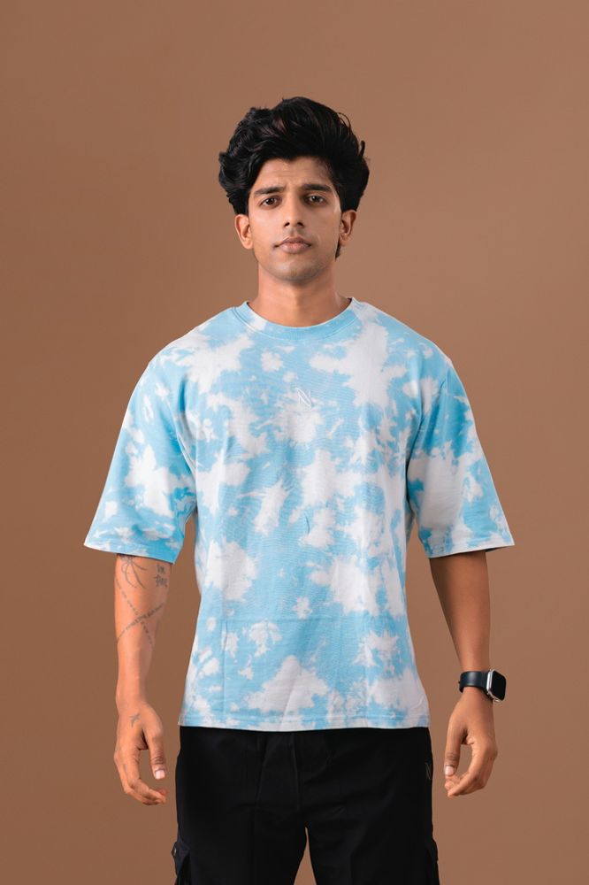Sky Blue -Acid Wash Oversized T-Shirt