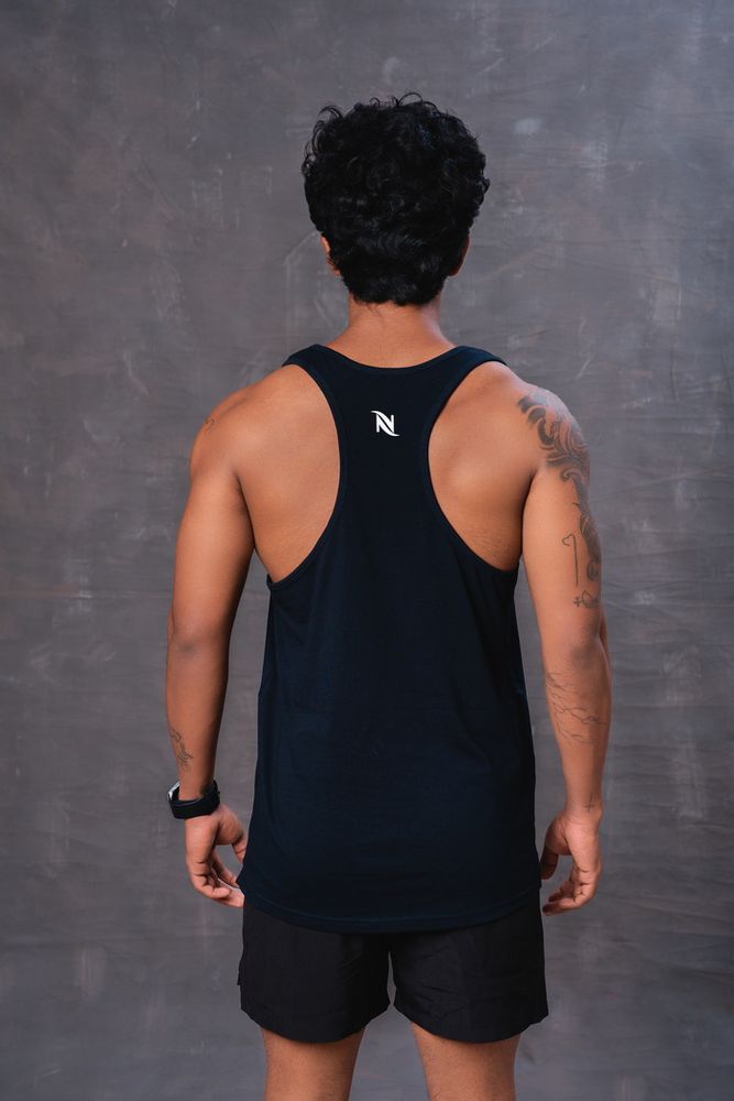 Cotton Men's vest -Black