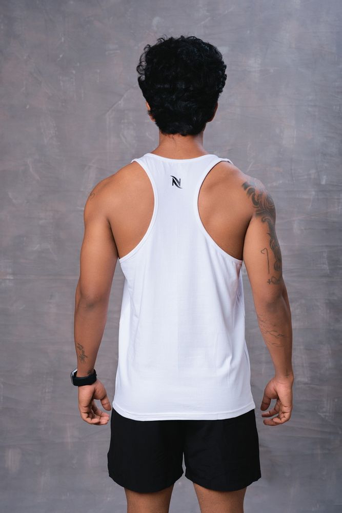 Cotton Men's Vest -White