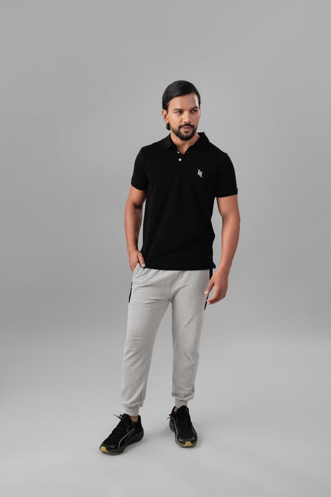 Premium Cotton Blend Joggers- Grey