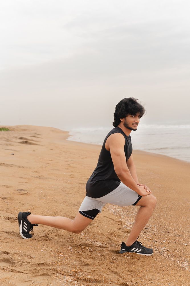 Men's 2 in 1 Running Shorts -Grey