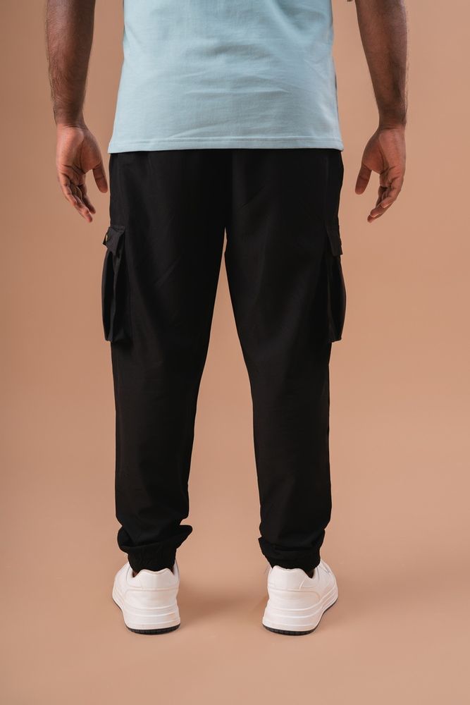 Men's Cargo Joggers- Black