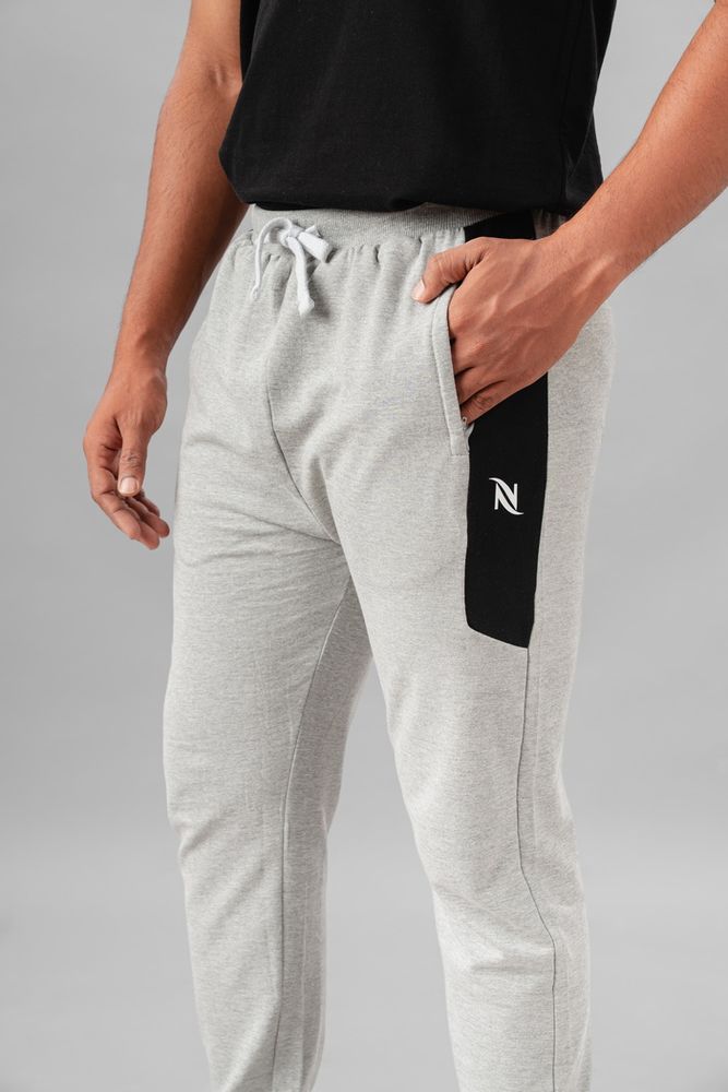 Premium Cotton Blend Joggers- Grey