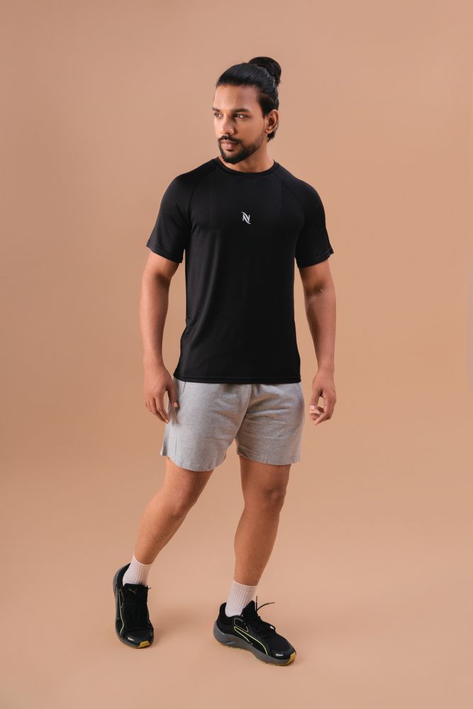 Premium Cotton Plain Shorts -Grey