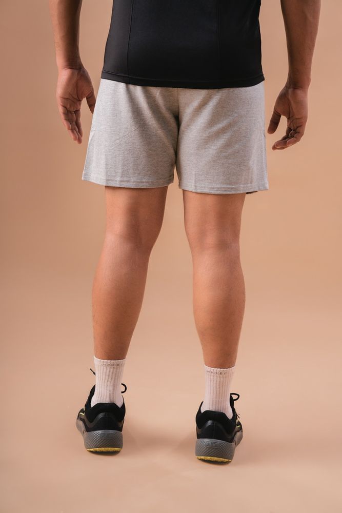 Premium Cotton Plain Shorts -Grey
