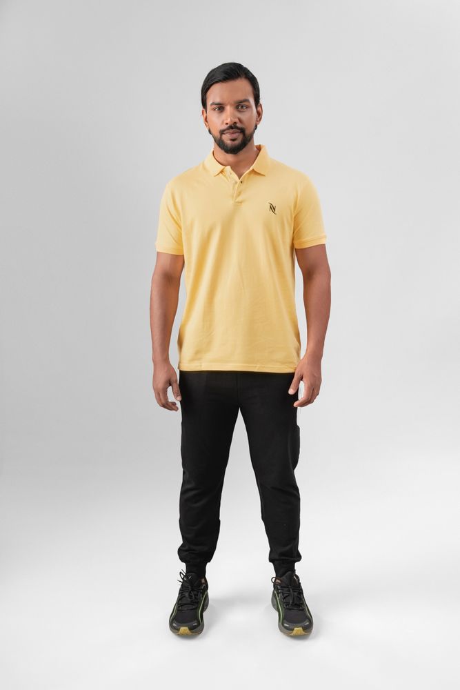 Premium Cotton Blend Joggers- Black