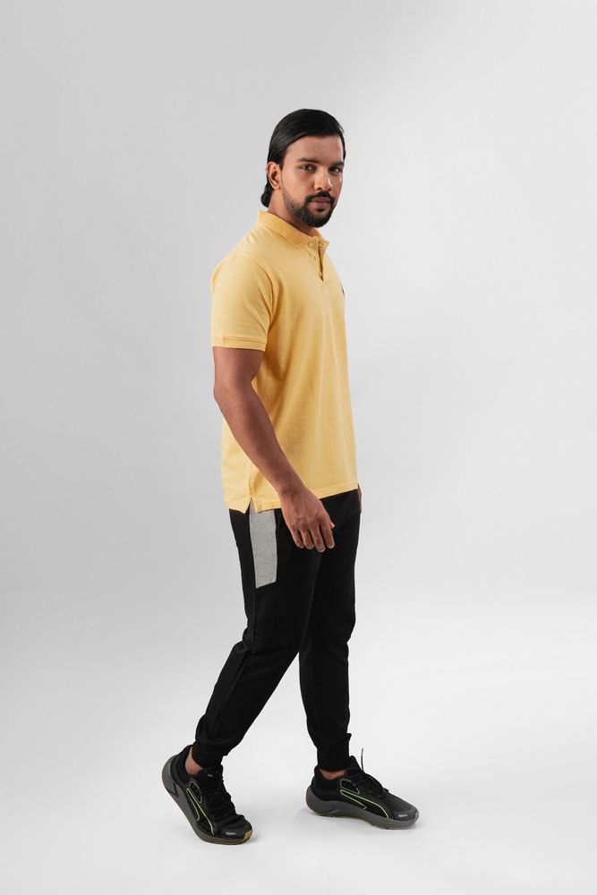 Premium Cotton Blend Joggers- Black