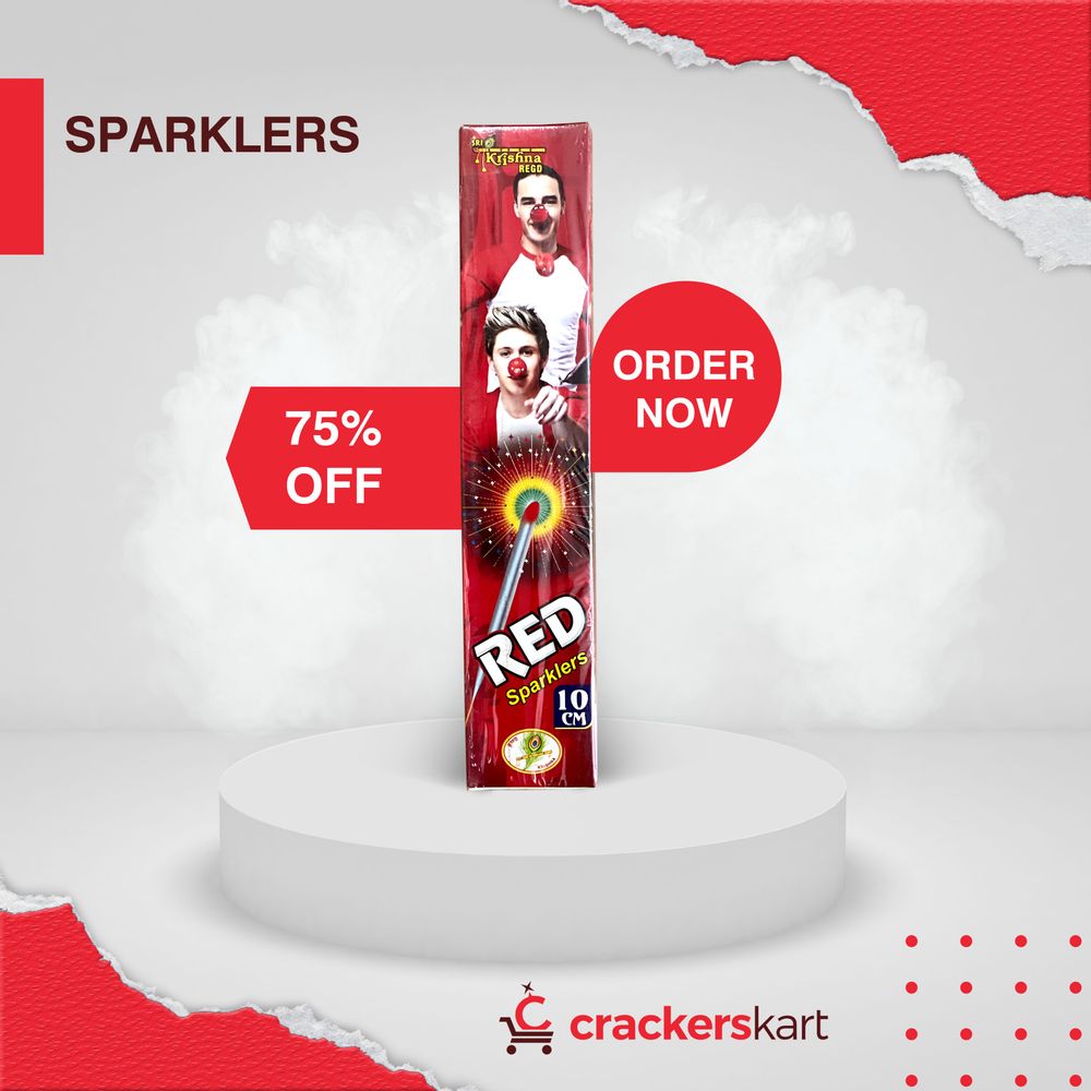 10CM RED SPARKLERS(KRISHNA)