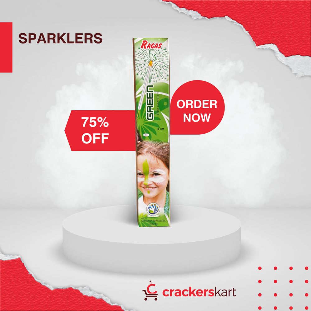 12CM GREEN SPARKLERS