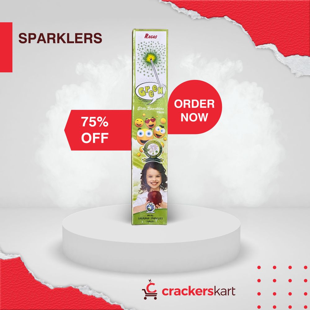 15CM GREEN SPARKLERS