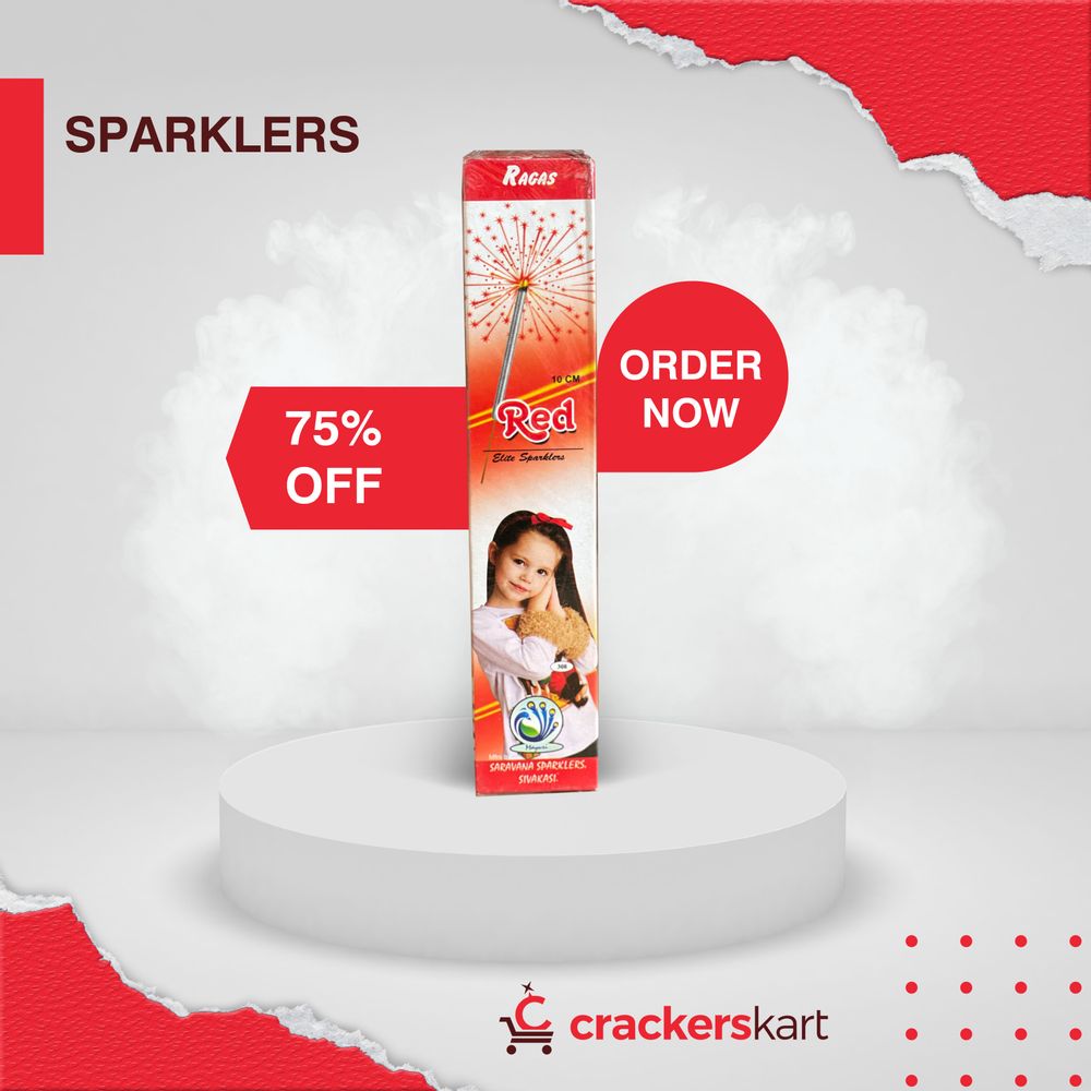 10CM RED SPARKLERS
