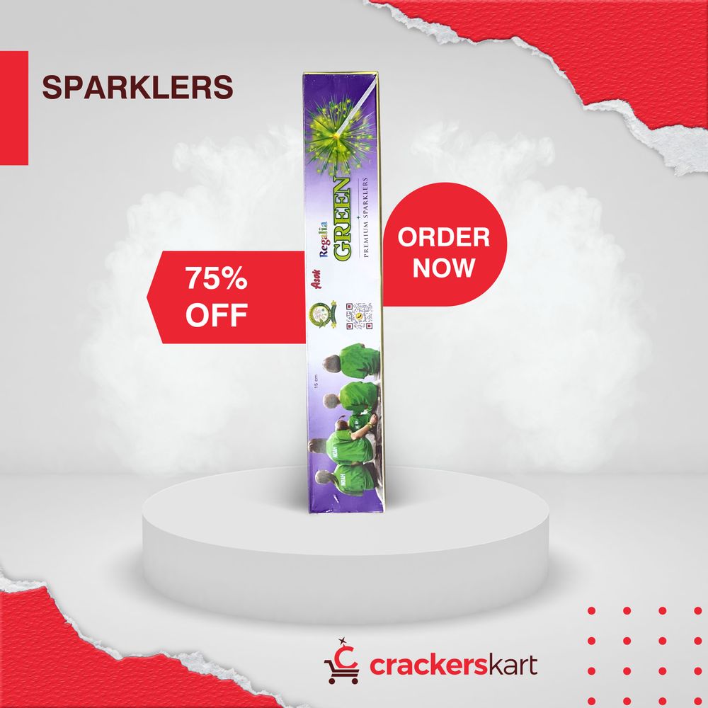 15CM GREEN SPARKLERS(ASOK)
