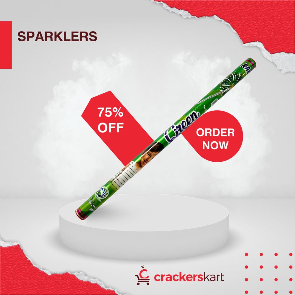 50CM GREEN SPARKLERS