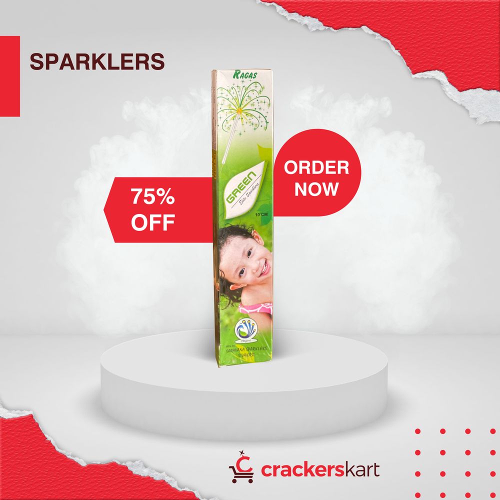 10CM GREEN SPARKLERS