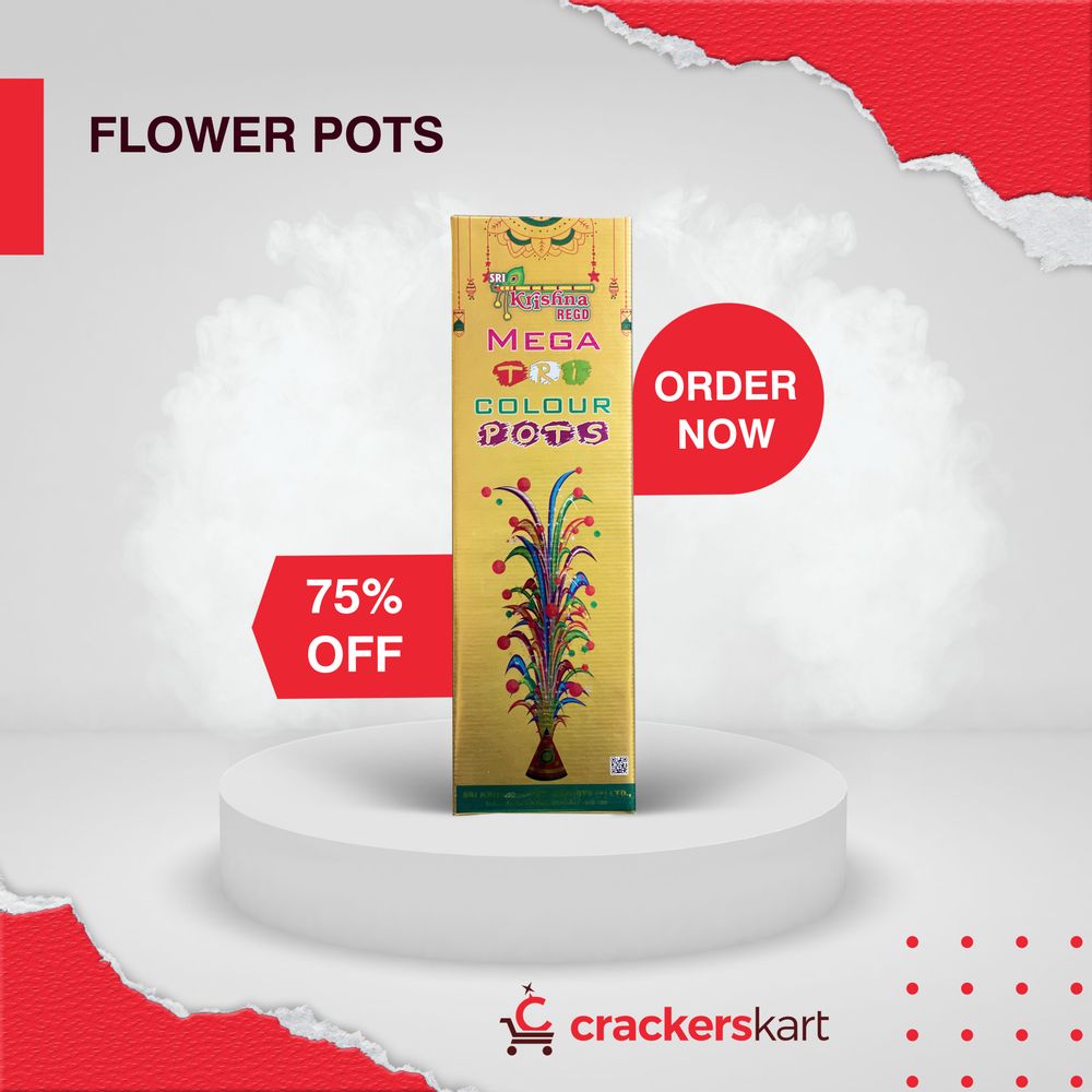 MEGA FLOWER POT TRICOLOUR POT