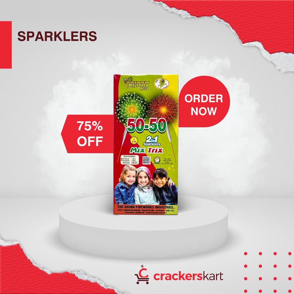 7CM 50-50 SPARKLERS(KRISHNA)