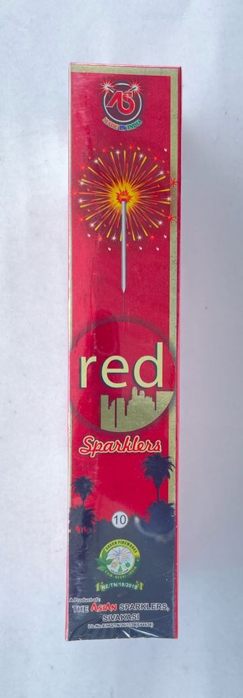 10CM RED SPARKLES
