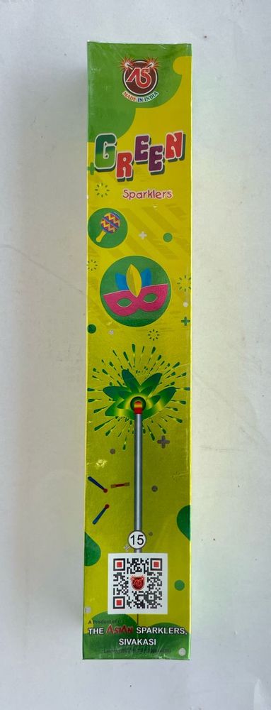15 CM GREEN SPARKLES 15 CM GREEN SPARKLES