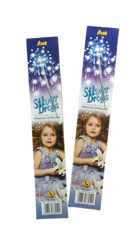 12CM SILVER DROPS SPARKLERS (10 PCS) 12CM SILVER DROPS SPARKLERS (10 PCS)