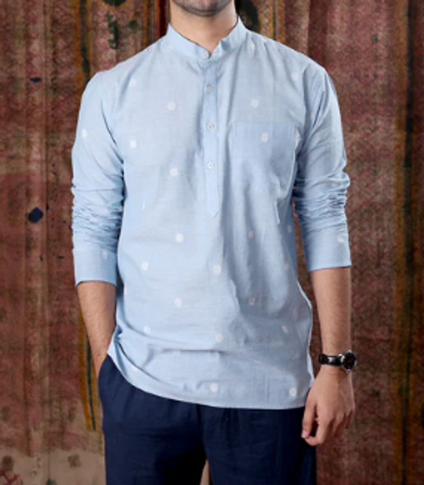 Sky Blue Short Kurutha