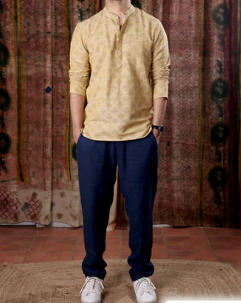 Mustard Short Kurutha