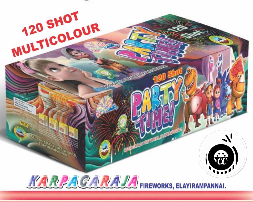 120 Shots Multi Colour with Crackling (1 Pcs)