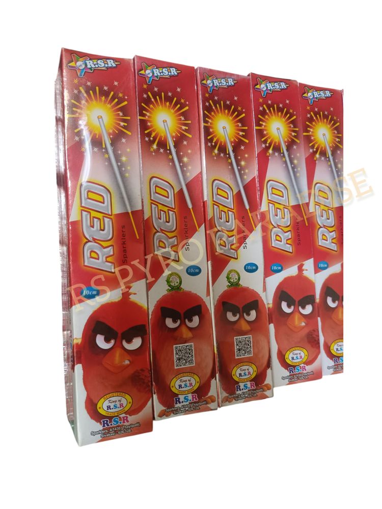 10 CM Red Sparklers (10 Pcs)