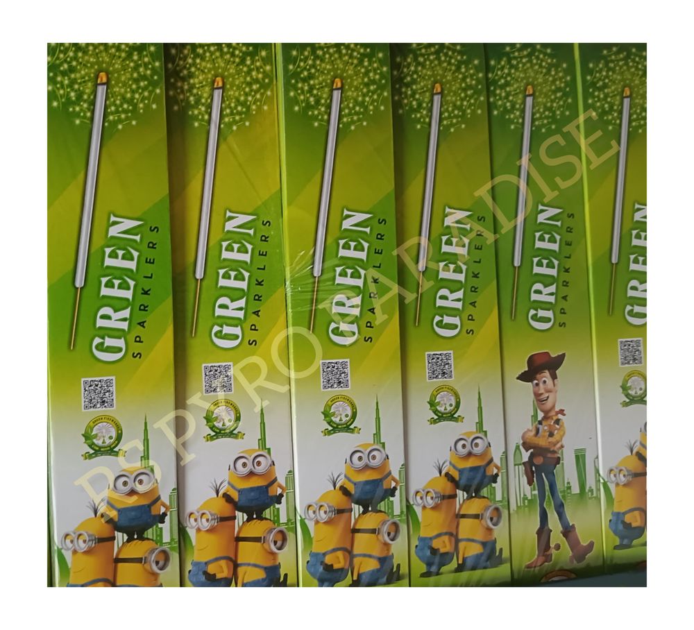 15 CM Green Sparklers (10 Pcs)